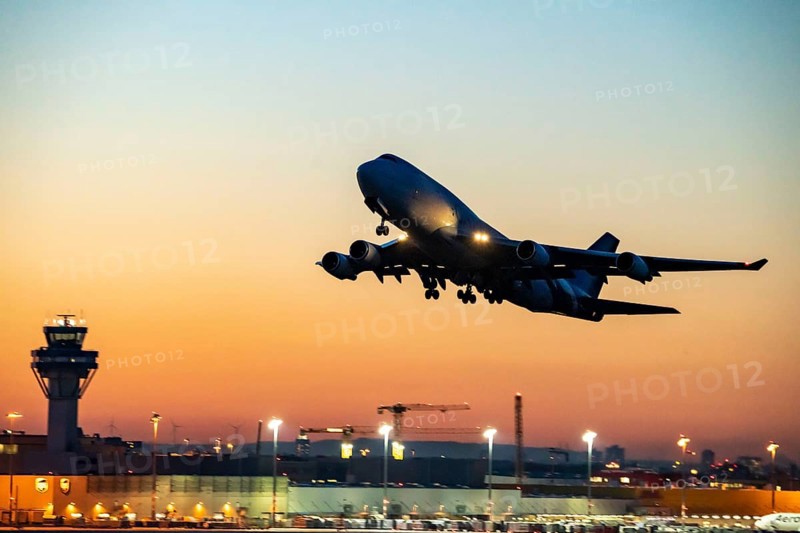 Boeing 747-400, cargo version, of the Moldovan charter airline Terra Avia, takes off at Cologne-Bonn Airport, CGN, Runway 14L/32R, Cologne, North Rhine-Westphalia, Germany, Europe