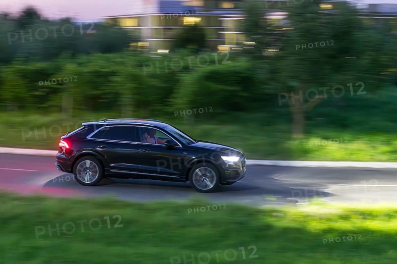 Car in evening traffic, SUV, Baden-Württemberg, Germany, Europe