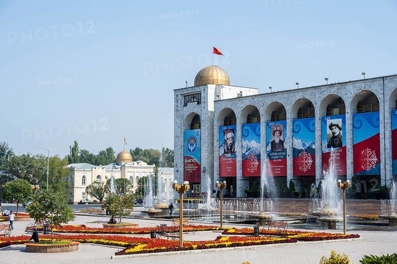 Ala-Too Square, in Bishkek, Kyrgyzstan, Asia