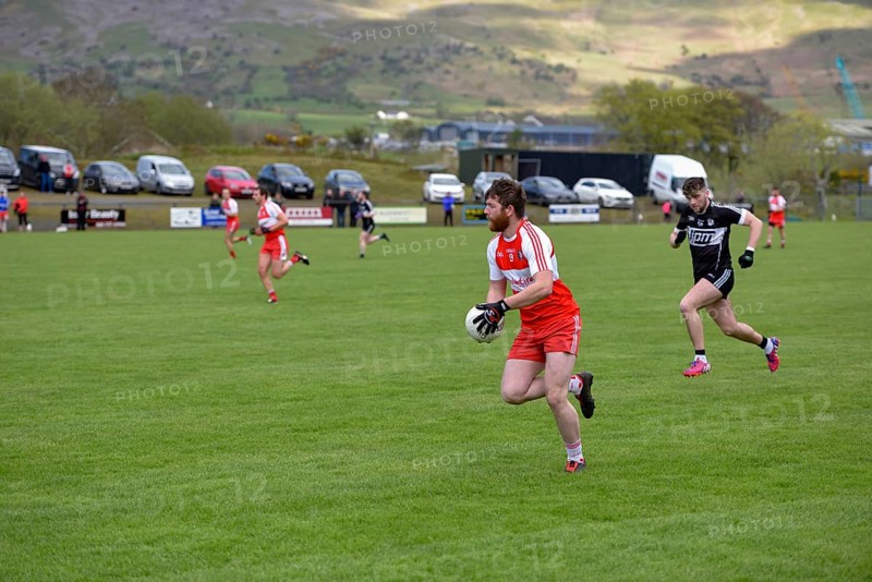 Game in Gaelic Football, Gaelic Football, between St. Mary's Faughanvale and St. Matthew's Drumsurn, John McLaughlin Park, Faughanvale, Derry County, Northern Ireland, Freat Britain