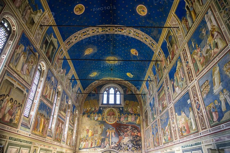Scrovegni Chapel or Arena Chapel with frescoes by Giotto di Bondone, Padua, Province of Padua, Italy, Europe