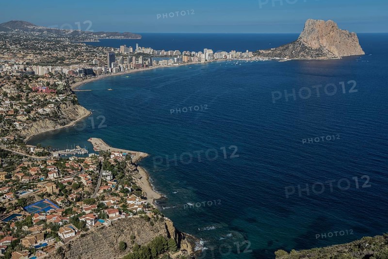 View of Calp with the Rock of Ifach, Alicante, Costa Blanca, Spain, Europe