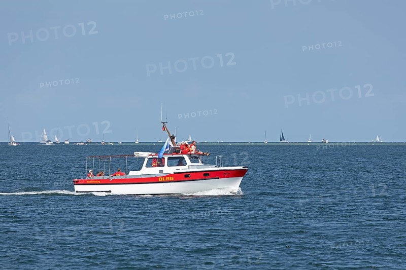 Water rescue boat, DLRG, Kieler Woche, Kiel Fjord, Kiel, Schleswig-Holstein, Germany, Europe