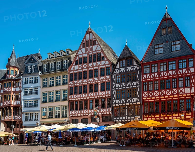 Römer area around the town hall, Frankfurt, Hesse, Germany, Europe