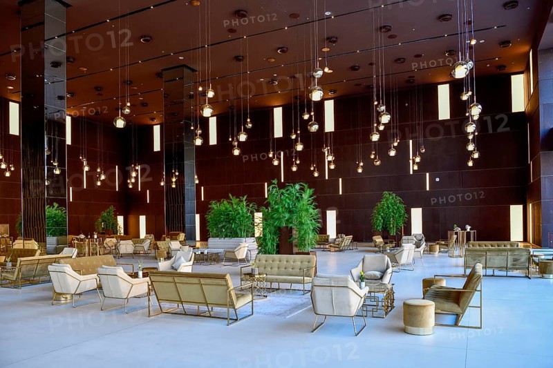 Maraya, event hall in the middle of the desert, interior shot, AlUla, Medina Province, Saudi Arabia, Arabian Peninsula, Asia