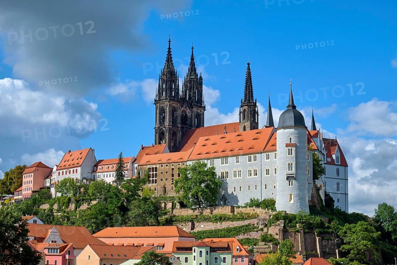 Albrechtsburg Castle and Meissen Cathedral, Meissen, Saxony, Germany, Europe