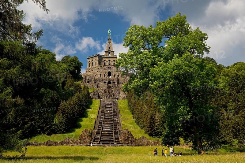Bergpark Wilhelmshöhe, Hercules Building with the Great Cascades, UNESCO World Heritage Site, Kassel, Hesse, Germany, Europe