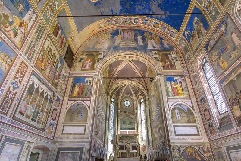 Scrovegni Chapel or Arena Chapel with frescoes by Giotto di Bondone, Padua, Province of Padua, Italy, Europe