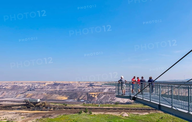 Viewing platform, Skywalk Jackerath, open-cast mine, lignite, Garzweiler, Jüchen, North Rhine-Westphalia, Germany, Europe