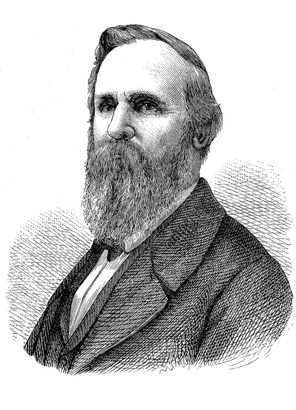 Rutherford Birchard Hayes, 4 October 1822, 17 January 1893, an American politician, Republican Party, and from 4 March 1877 to 4 March 1881 the 19th President of the United States, Historical, digital reproduction of an original 19th century artwork