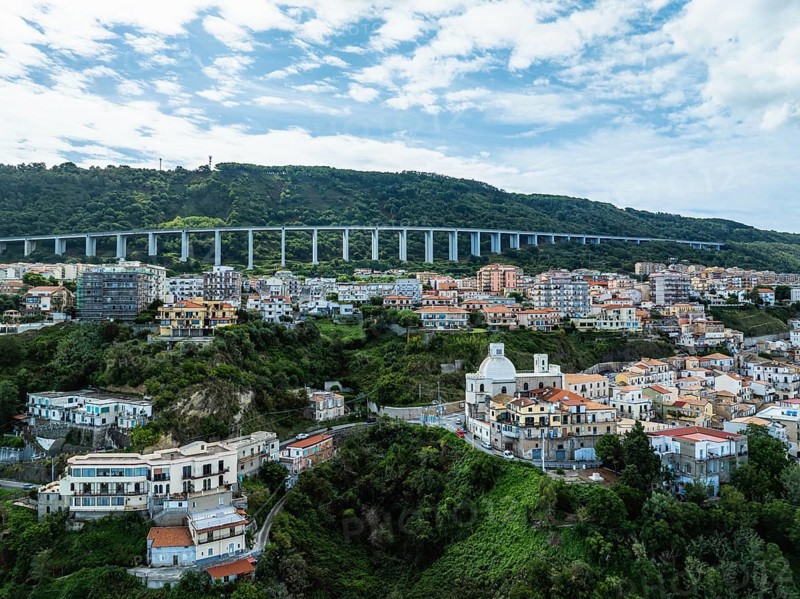 Pizzo from a drone, Calabria, Italy, Europe