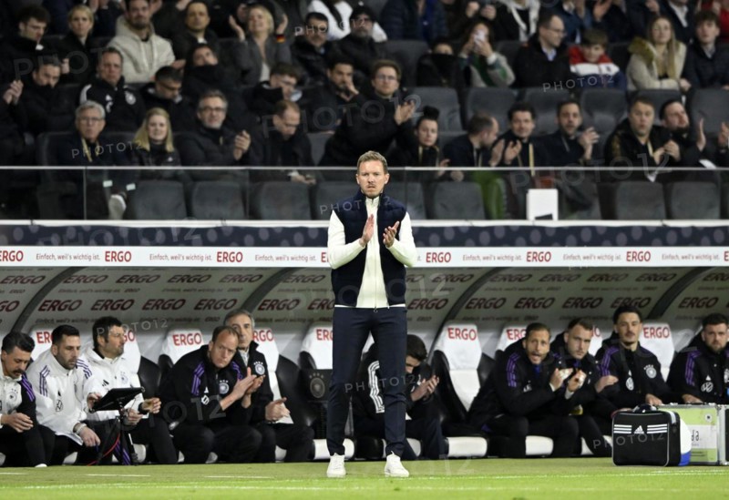 National coach Coach Julian Nagelsmann GER on the sidelines Gesture, gesture, international match Germany GER vs Netherlands NED, Deutsche Bank Park, stadium, Frankfurt am Main, Hesse, Germany, Europe