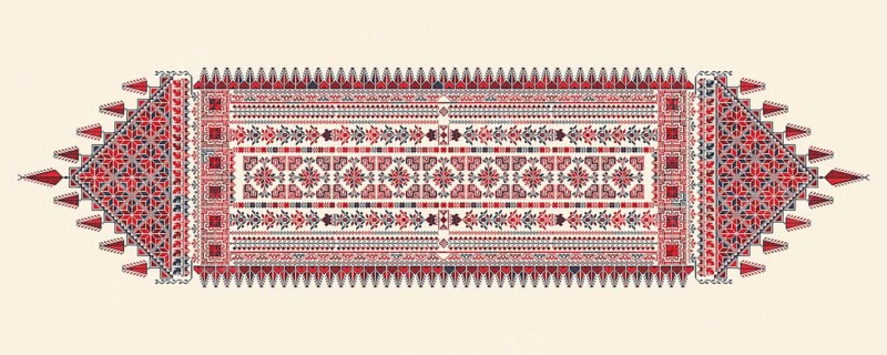 Tatreez, decorative Palestinian embroidery symbol