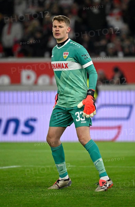 Goalkeeper Alexander Nübel VfB Stuttgart (33) MHPArena, MHP Arena Stuttgart, Baden-Württemberg, Germany, Europe