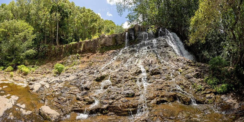 Upper Ho'opi'i Falls on Kapaa Stream, Kauai, Hawaii, USA, North America