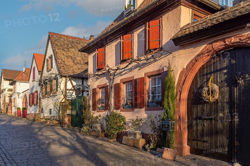 Historic Theresienstraße, Rhodt unter Rietburg, German Wine Route, also Southern Wine Route, Palatinate, Rhineland-Palatinate, Germany, Europe