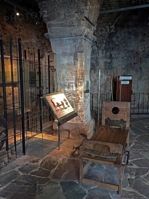 Historical rack in the torture museum at Waldeck Castle, Hesse, Germany, Europe