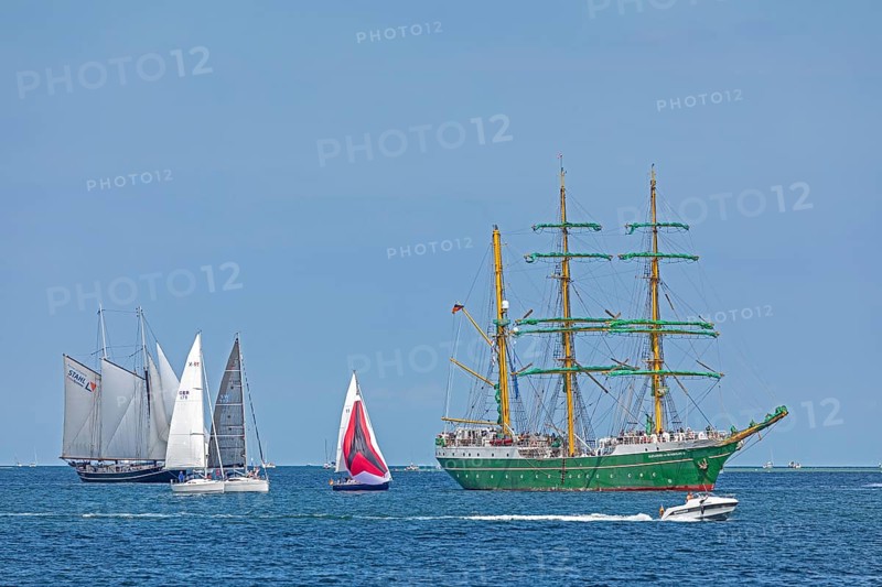 Sailing ships, Alexander von Humboldt II, sailing boats, Kiel Week, Kiel Fjord, Kiel, Schleswig-Holstein, Germany, Europe