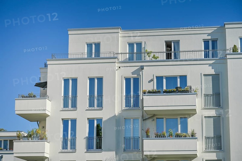 New-build flats, residential park, Marlene-Dietrich-Allee, Babelsberg, Potsdam, Brandenburg, Germany, Europe