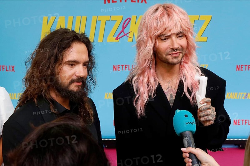 Bill Kaulitz and Tom Kaulitz at the premiere of the Kaulitz & Kaulitz (Netflix) reality series at the Delphi cinema in Berlin on 21 June 2024