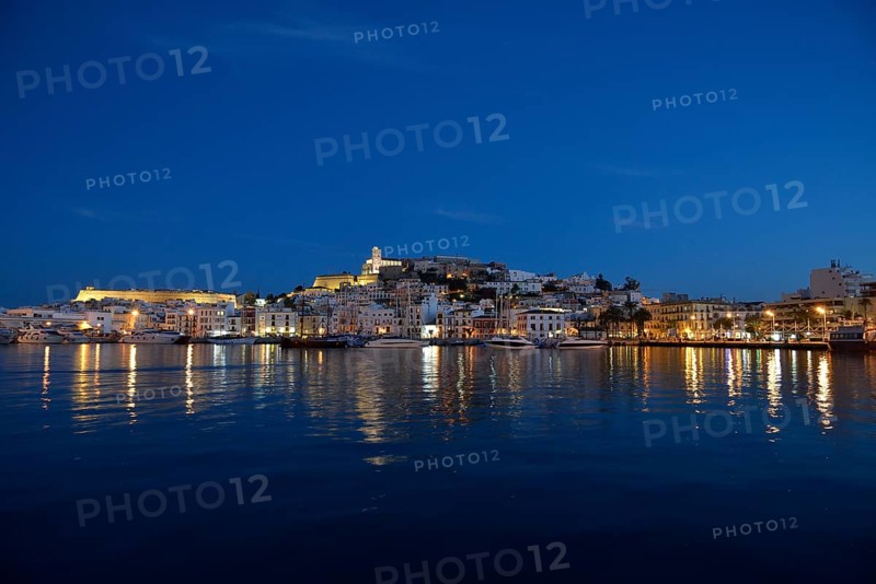 Dalt Vila of Ibiza or Eivissa, evening, Ibiza Town, Ibiza, Balearic Islands, Spain, Europe