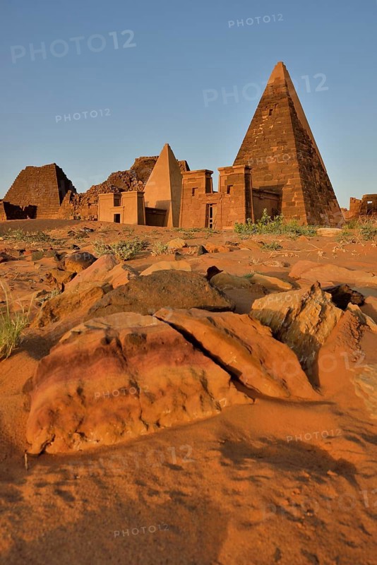Pyramids of the northern cemetery of Meroe, Nubia, Nahr an-Nil, Sudan, Africa