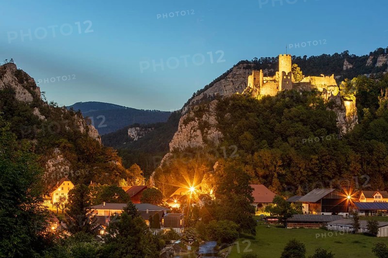 Castle ruin Neu Falkenstein, Balsthal, Solothurn, Switzerland, Europe