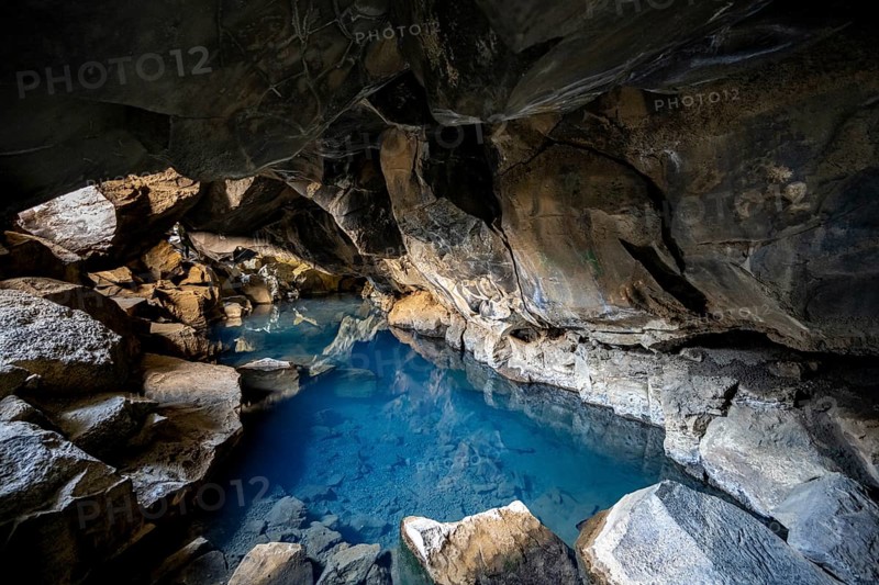 Stóragjá Cave, Silfra Fissure, Krafla, Northern Iceland, Iceland, Europe