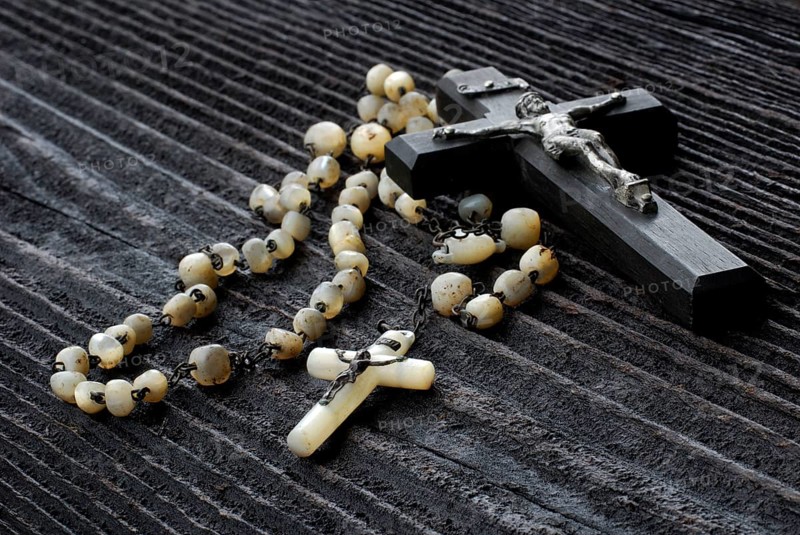Crucifix and rosary, cross, rosary chain, Jesus cross