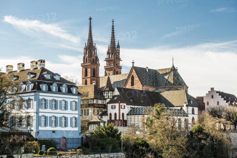 Old Town Grossbasel and Basel Minster, Basel, Canton of Basel-Stadt, Switzerland, Europe