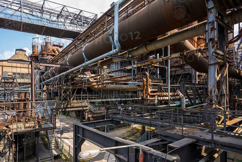 Former steelworks, Völklingen Ironworks, UNESCO World Heritage Site, Völklingen, Saarland, Germany, Europe