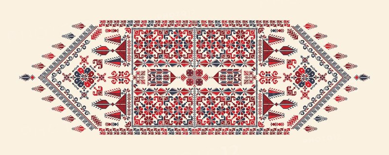 Tatreez, decorative Palestinian embroidery symbol