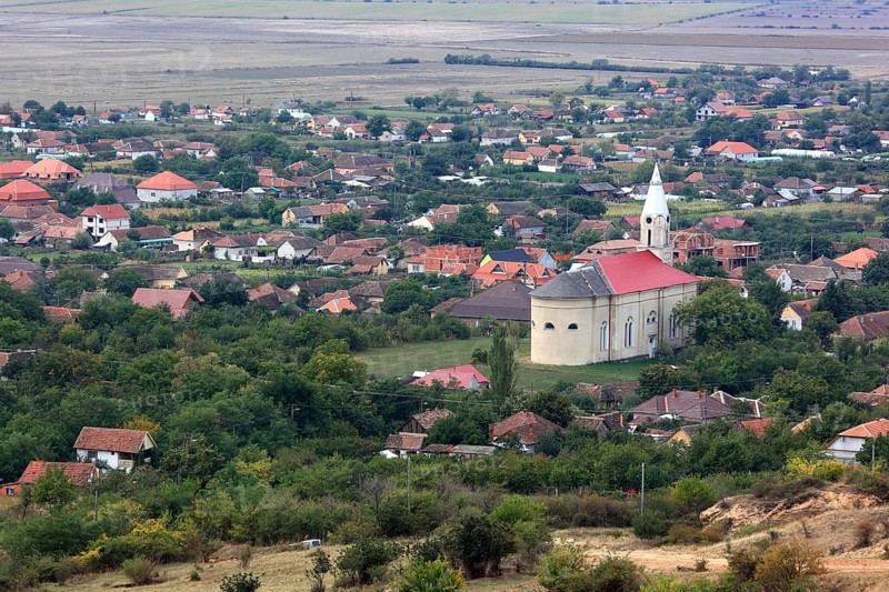 View of the village of Siria near Arad, Banat, Romania, Europe