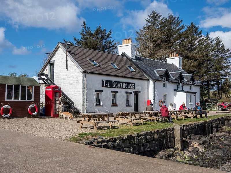 Cafe on Ulva island, the boathouse, Ulva, Scotland, UK