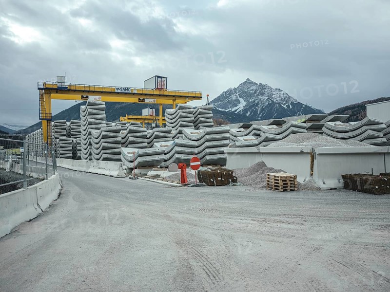 Tubbing segments for Brenner Base Tunnel, Zenzendorf, Tyrol, Austria, Europe
