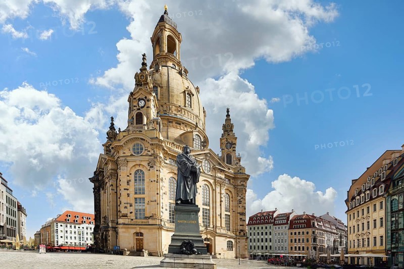 Baroque Protestant Lutheran Church of Our Lady, Dresden, Saxony, Germany, Europe