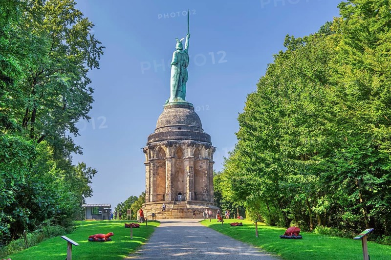Hermannsdenkmal near Hiddesen, district of Detmold, Teutoburg Forest, North Rhine-Westphalia, Germany, Europe