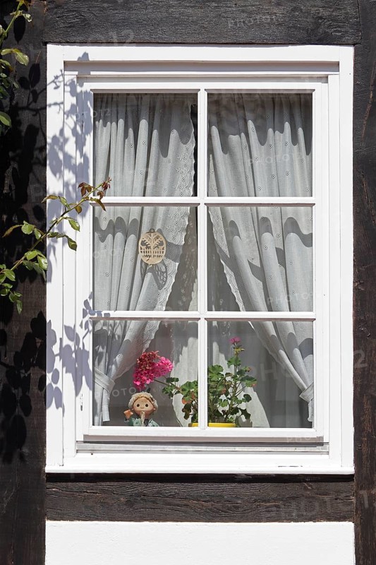 Window, Sandman, Hildesheim, Lower Saxony, Germany, Europe