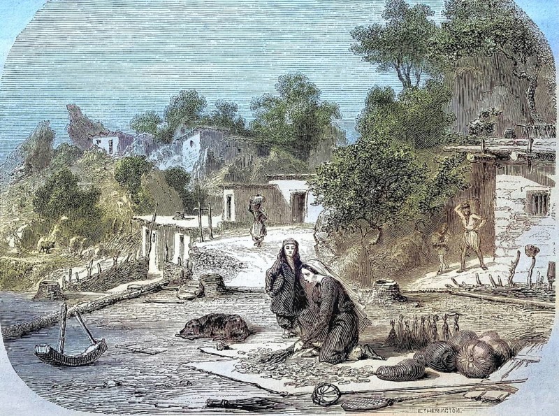 Simeis on the Crimean Peninsula, in 1882, Ukraine, Historical, digitally restored reproduction of a 19th century original, Europe