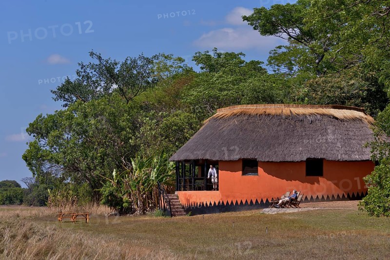 Main building of Wasa Lodge, Kasanka National Park, Zambia, Africa