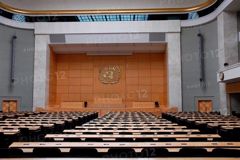UNO, UN, League of Nations Hall, Assembly Hall, Palais des Nations, United Nations, Geneva, Canton of Geneva, Switzerland, Europe
