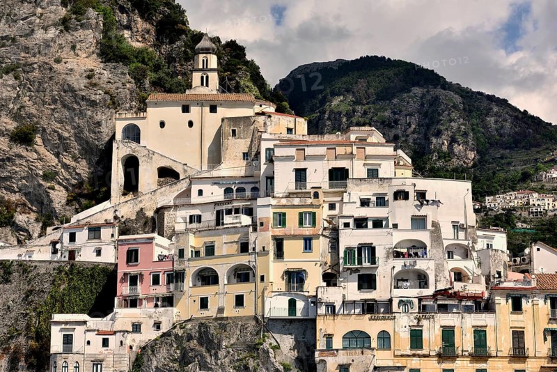 View of Amalfi, Amalfi Coast, Costiera Amalfitana, Province of Salerno, Campania, Italy, Europe