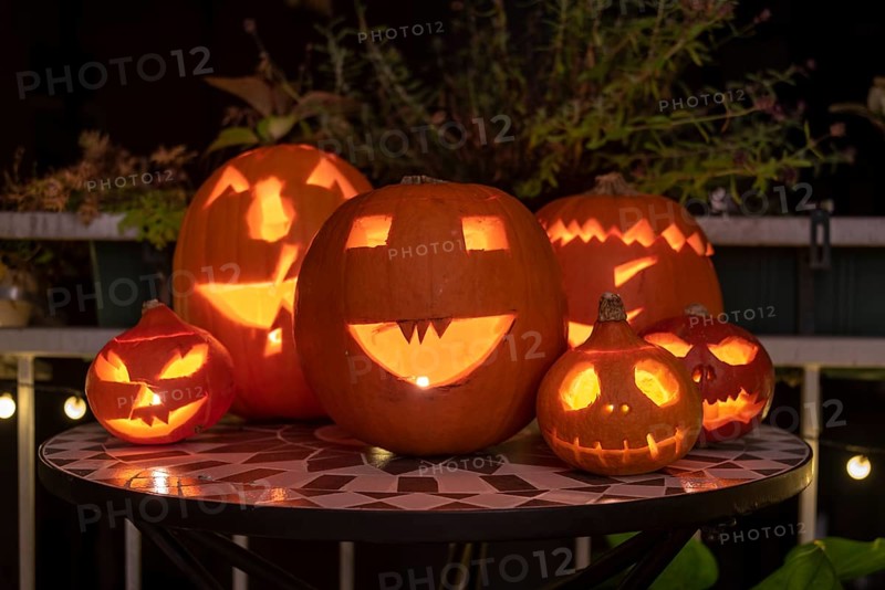 Pumpkin frats, carved pumpkins, Halloween, Germany, Europe