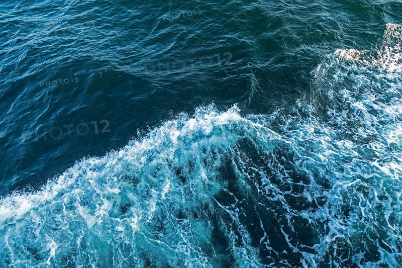Bow wave of a ship, Baltic Sea, Mecklenburg-Western Pomerania, Germany, Europe