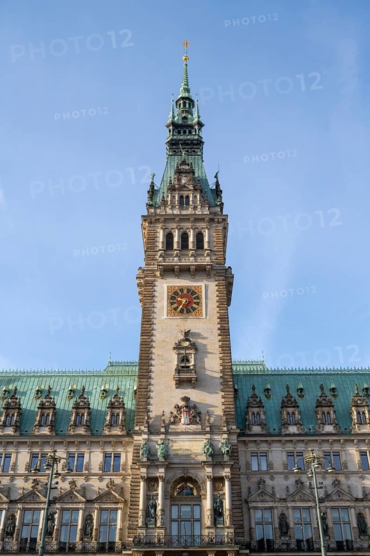 City Hall, State Government, North German Renaissance, Alsterfleet, Hamburg, Germany, Europe