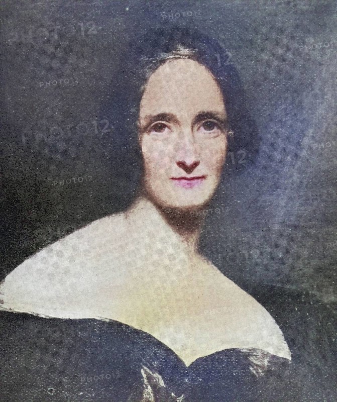 Mary Wollstonecroft Shelley, 1797-1861, English writer, Illustration from the book The Masterpiece Library of Short Stories, Historical, digitally restored reproduction from a 19th century original, Record date not stated