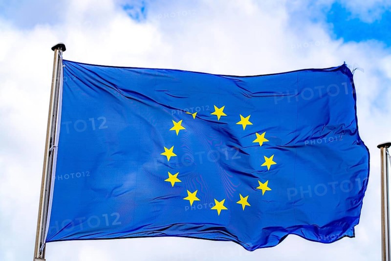 Waving flag of the European Union, EU flag