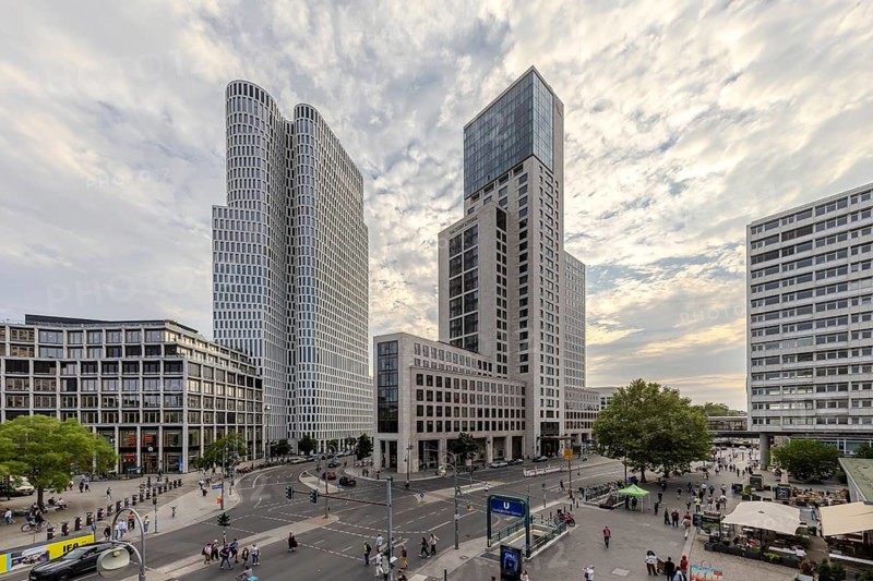 Zoofenster Berlin with the Upper West and Waldorf Astoria buildings. Berlin, Germany, Europe