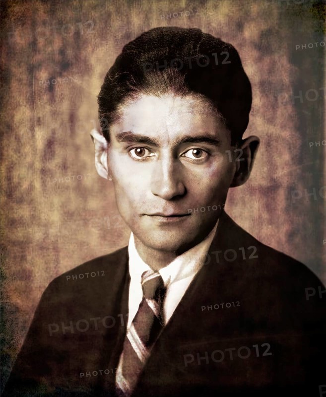 Portrait of Franz Kafka, 1883 – 1924, German-speaking Bohemian novelist, digitally edited according to a photograph taken 1923
