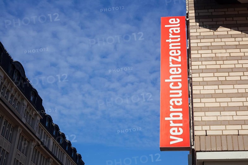 Consumer advice centre sign, Hamburg, Germany, Europe